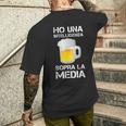 Uomo Magliette Uomo Manica Corta Birra Intelligenza Sopra Media T-shirt da uomo con stampa posteriore Regalos para él