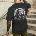 Vampire Beer Drinking Creepy Dracula Beer Halloween Lover Men's T-shirt Back Print Gifts for Him