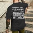 Verkäuferin Prüfung Ausbildung Bestanden T-Shirt mit Rückendruck Geschenke für Ihn