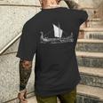 Viking Ship Nordic Mythology Nordmann & Walhalla T-Shirt mit Rückendruck Geschenke für Ihn