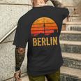 Vintage 80S Retro Berlin Silhouette Skyline Souvenir T-Shirt mit Rückendruck Geschenke für Ihn