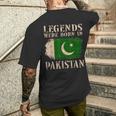 Vintage Pakistan Flag S T-Shirt mit Rückendruck Geschenke für Ihn