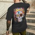 Vintage Graffiti Biker Rocker Skeleton Punk Horror Skull T-Shirt mit Rückendruck Geschenke für Ihn