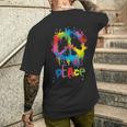 Vintage Peace Love Simbolo Della Pace Per Amore Pace T-shirt da uomo con stampa posteriore Regalos para él