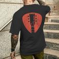 Vintage Retro Electric Guitar And Pick Or Plectrum T-shirt da uomo con stampa posteriore Regalos para él