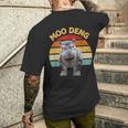 Vintage Retro Moo Deng Ippopotamo T-shirt da uomo con stampa posteriore Regalos para él