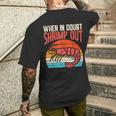 When In Doubt Shrimp Out Retro Bjj Brazilian Jiu Jitsu Camiseta Hombre Estampado Espalda Regalos para él