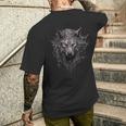 Wolf Iking Wolf Odins Wolvesalhalla T-Shirt mit Rückendruck Geschenke für Ihn