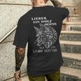 Wolf Odins – Nordic Mythology – T-Shirt mit Rückendruck Geschenke für Ihn