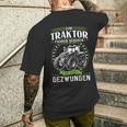 Zum Trktor Fahren Geboren Zur Schule Forced Zum Trktor Fahr T-Shirt mit Rückendruck Geschenke für Ihn