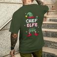 Chef Elf Christmas Outfit Partner Look Christmas T-Shirt mit Rückendruck Geschenke für Ihn