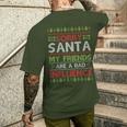 Christmas Santa Friends Ugly Christmas Sweater Men's T-shirt Back Print Gifts for Him