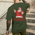 Coca Cola Santa Claus Bottle T-Shirt mit Rückendruck Geschenke für Ihn