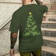 Dinosaur Christmas Tree Dino Trex Dinosaur Lover Christmas Men's T-shirt Back Print Gifts for Him