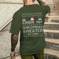 Error 404 Sweater Not Found Computer Christmas T-shirt da uomo con stampa posteriore Regalos para él