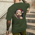 Poodle Dog Owner Dog Christmas Hat T-Shirt mit Rückendruck Geschenke für Ihn