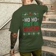 Ho Ho Hoit Di Goschn Ugly Xmas Ugly Christmas T-Shirt mit Rückendruck Geschenke für Ihn