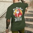 Ho Ho Hol Mir Mal Ein Bier Christmas Father Christmas T-Shirt mit Rückendruck Geschenke für Ihn