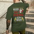 Ho Hol Mir Mal Ein Bier Christmas Santa Claus T-Shirt mit Rückendruck Geschenke für Ihn