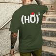 Ho3 Maths Physics Nerd Informatik Ho Hoch 3 Christmas T-Shirt mit Rückendruck Geschenke für Ihn