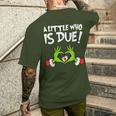 A Little Who Is Baby Due Announcement Christmas Pregnancy Men's T-shirt Back Print Gifts for Him