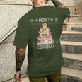 Merry Corgmas Ugly Sweater Corgi Christmas Tree Dog Men's T-shirt Back Print Gifts for Him
