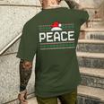 Peace I Come In Peace Couples Ugly Christmas Xmas Sweaters Men's T-shirt Back Print Gifts for Him