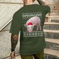 Pig Christmas Ugly Christmas Sweater Men's T-shirt Back Print Gifts for Him