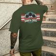 Santa Cruz Ca California Retro 70S 80S Surfer T-Shirt mit Rückendruck Geschenke für Ihn