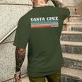 Santa Cruz Intage Retro 70S 80S Santa Cruz Ca T-Shirt mit Rückendruck Geschenke für Ihn