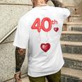 40º Aniversario Número 40º Aniversario De Bodas De Ruby Sin Mangas Camiseta Hombre Estampado Espalda Regalos para él