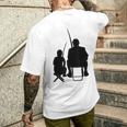 Angler Papa Und Sohn Fischer Fishing Rod Angel Boys' Gray T-Shirt mit Rückendruck Geschenke für Ihn