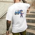 Bambino Polizia Con Auto Della Polizia Bambino Allarme Io Ho 3 Anni T-shirt da uomo con stampa posteriore Regalos para él