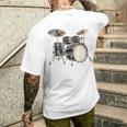 Batterie Instrument De Musique Motif Illustration Batterie T-shirt imprimé au dos Cadeaux pour lui