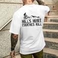 Bicycle Hills Hurt Couches Kill Cyclist Biker T-shirt da uomo con stampa posteriore Regalos para él