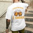 Birra Divertente Uomo Simpatica Scritte Divertenti Maglia A Manica T-shirt da uomo con stampa posteriore Regalos para él