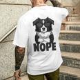 Border Collie Dog Female T-Shirt mit Rückendruck Geschenke für Ihn