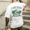 Camp Bach Team Bride Hiking Camping Bachelorette Party 2024 Men's T-shirt Back Print Gifts for Him