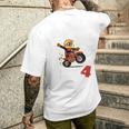 Children's 4Th Birthday Aus Dem Weg Ich Bin Schon 4 Jahre Motorcycle T-Shirt mit Rückendruck Geschenke für Ihn