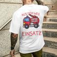 Children's Aus Dem Weg Bin Im Einatz Fire Engine Boys' T-Shirt mit Rückendruck Geschenke für Ihn