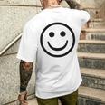 Con Faccina Sorridente Carina Positiva Felice Sorriso T-shirt da uomo con stampa posteriore Regalos para él