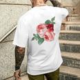 Con Motivo A Rose Rose Motivo Floreale Colore Acqua Regalo T-shirt da uomo con stampa posteriore Regalos para él