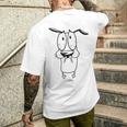 Courage The Cowardly Dog Scared T-shirt da uomo con stampa posteriore Regalos para él