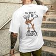 Das Leben Ist Besser Mit Einem Steinbock T-Shirt mit Rückendruck Geschenke für Ihn