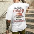 Die Situationerlangt Nach Einem Fischbrötchen T-Shirt mit Rückendruck Geschenke für Ihn