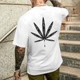 Divertente Kayak Erbaccia Cannabis Marijuana Foglia Kayak Amante T-shirt da uomo con stampa posteriore Regalos para él