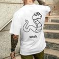 Divertente Snek Camicia Carino Doggo Lingo Snek Meme Snake Maglia Con Maniche Raglan T-shirt da uomo con stampa posteriore Regalos para él