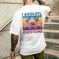 Divertida Pregunta Sobre Axolotl Retrointage Amantes De Axolotl Para Niños Camiseta Hombre Estampado Espalda Regalos para él