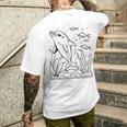 Dolphin Ausmalen Und Selbst Bemalen Colouring T-Shirt mit Rückendruck Geschenke für Ihn