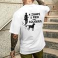 Donna Proprietario Amante Di Cani 4 Zampe 2 Piedi Una Squadra T-shirt da uomo con stampa posteriore Regalos para él